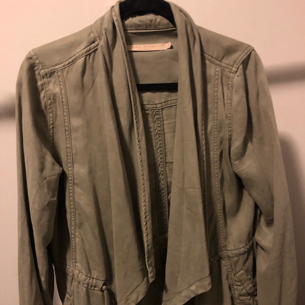 Green Denim Utility Jacket